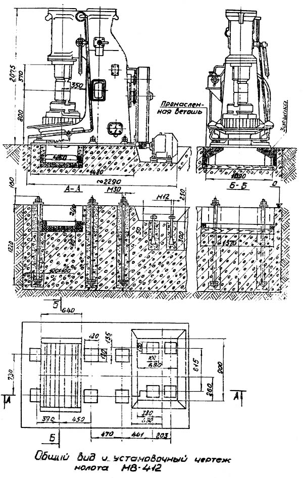 Загальний вигляд  ковочного молота МВ-412